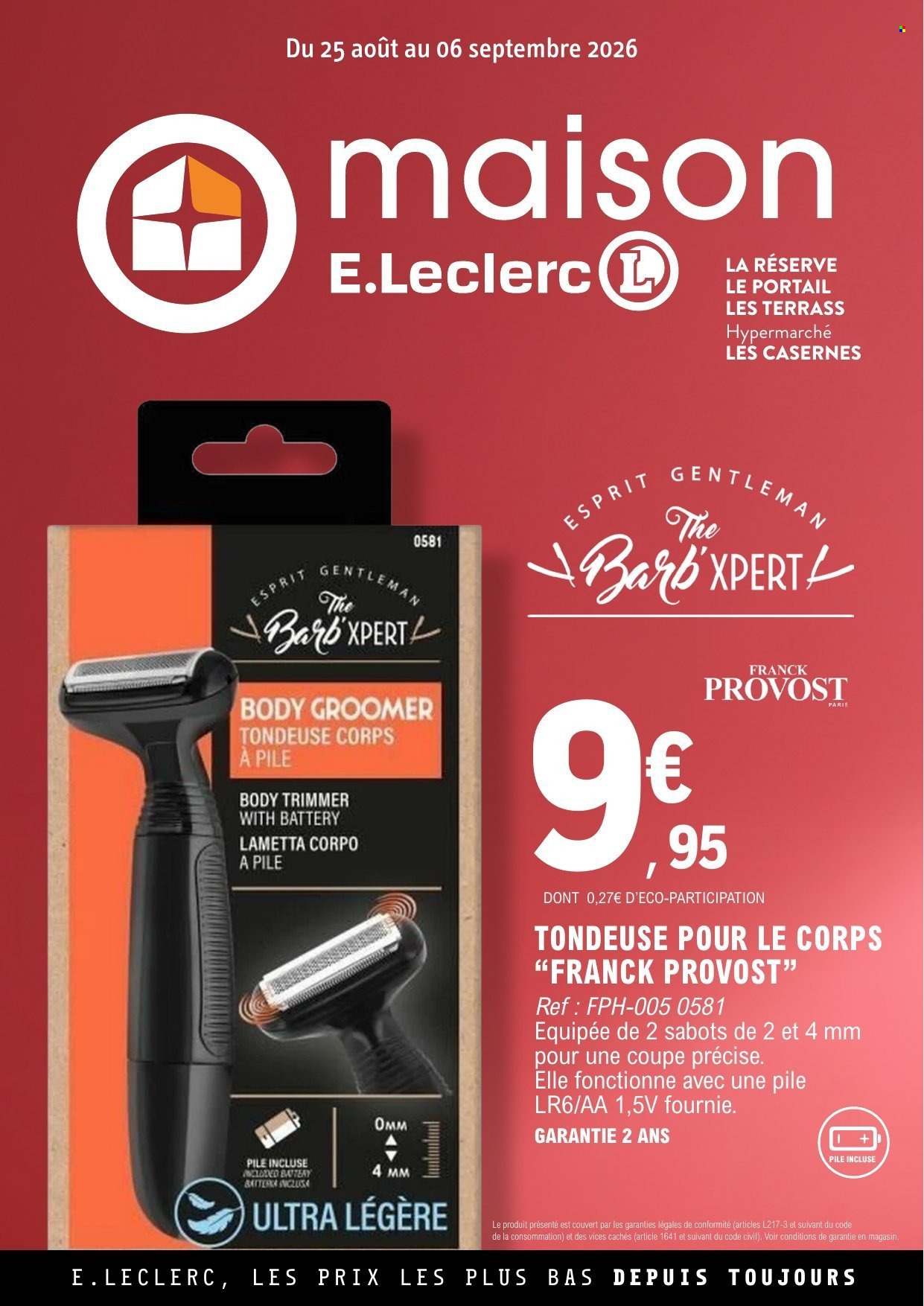 Catalogue E.LECLERC - Du mardi 25 août 2026