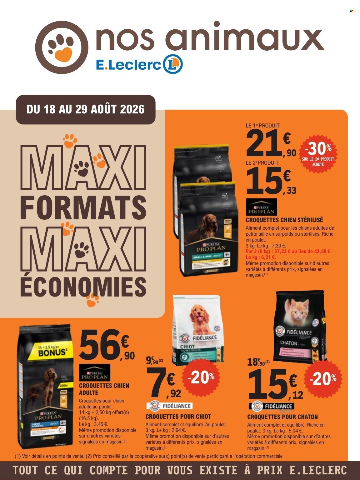 Catalogue E.LECLERC - TRAFIC ANIMALERIE - GROS VOLUMES