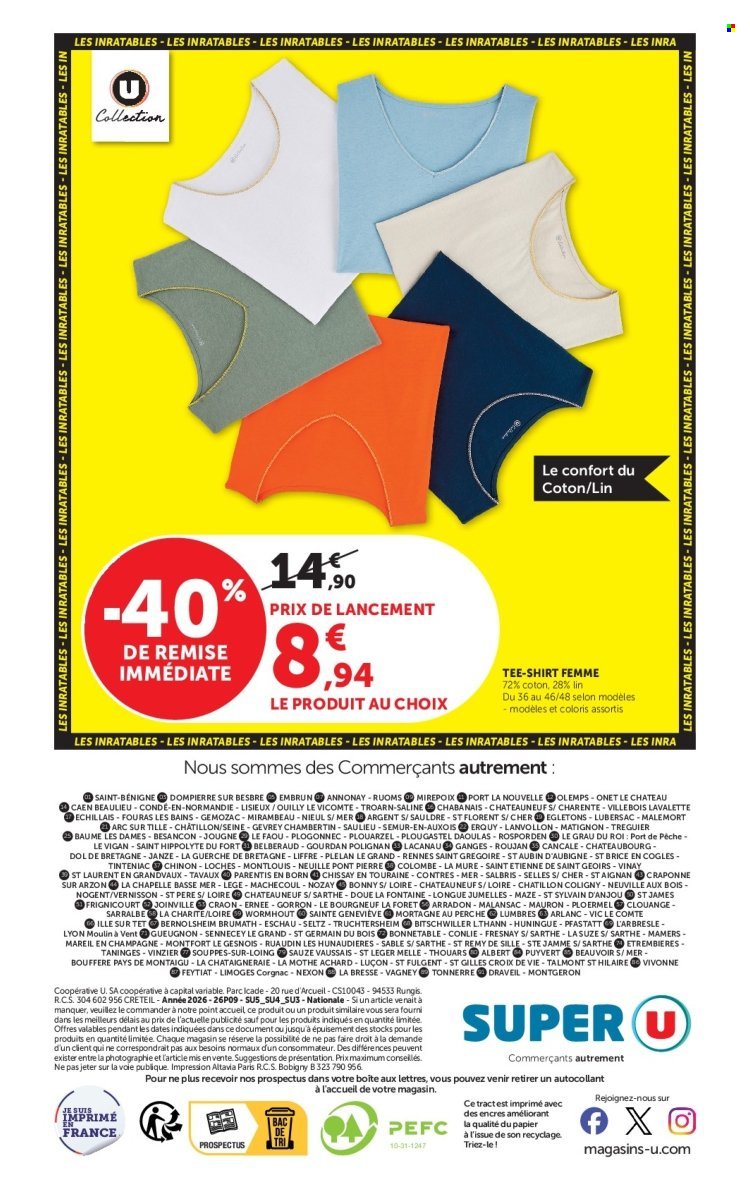 Catalogue SUPER U - La mode à prix bas