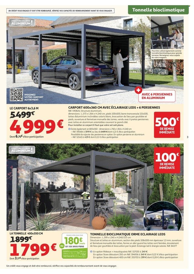 Catalogue AUCHAN - Nos tonnelles bioclimatiques (2026-03-03 - 2026-03-22)