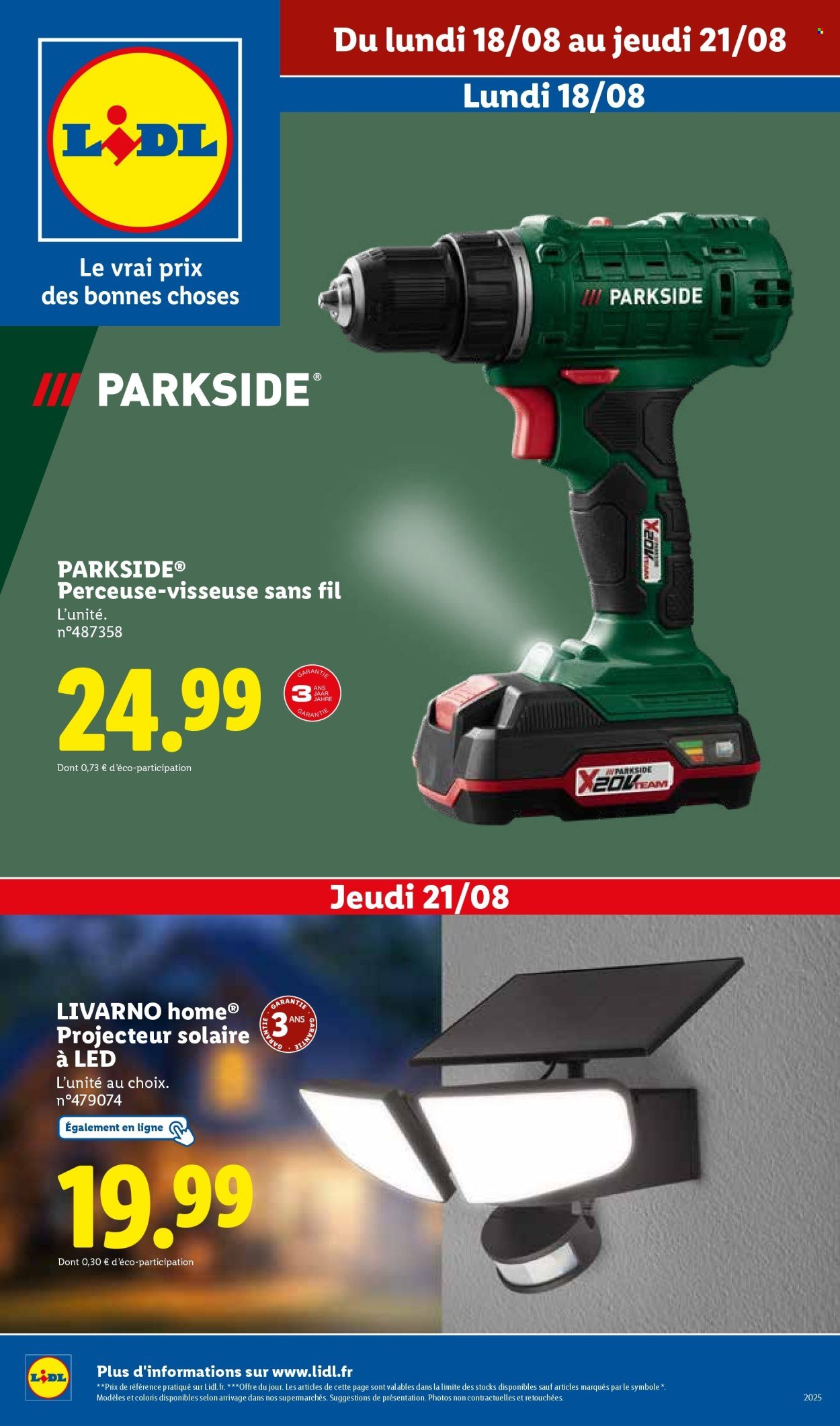 Catalogue LIDL - Les bonnes affaires de la semaine (2025-08-18 - 2025-08-21)