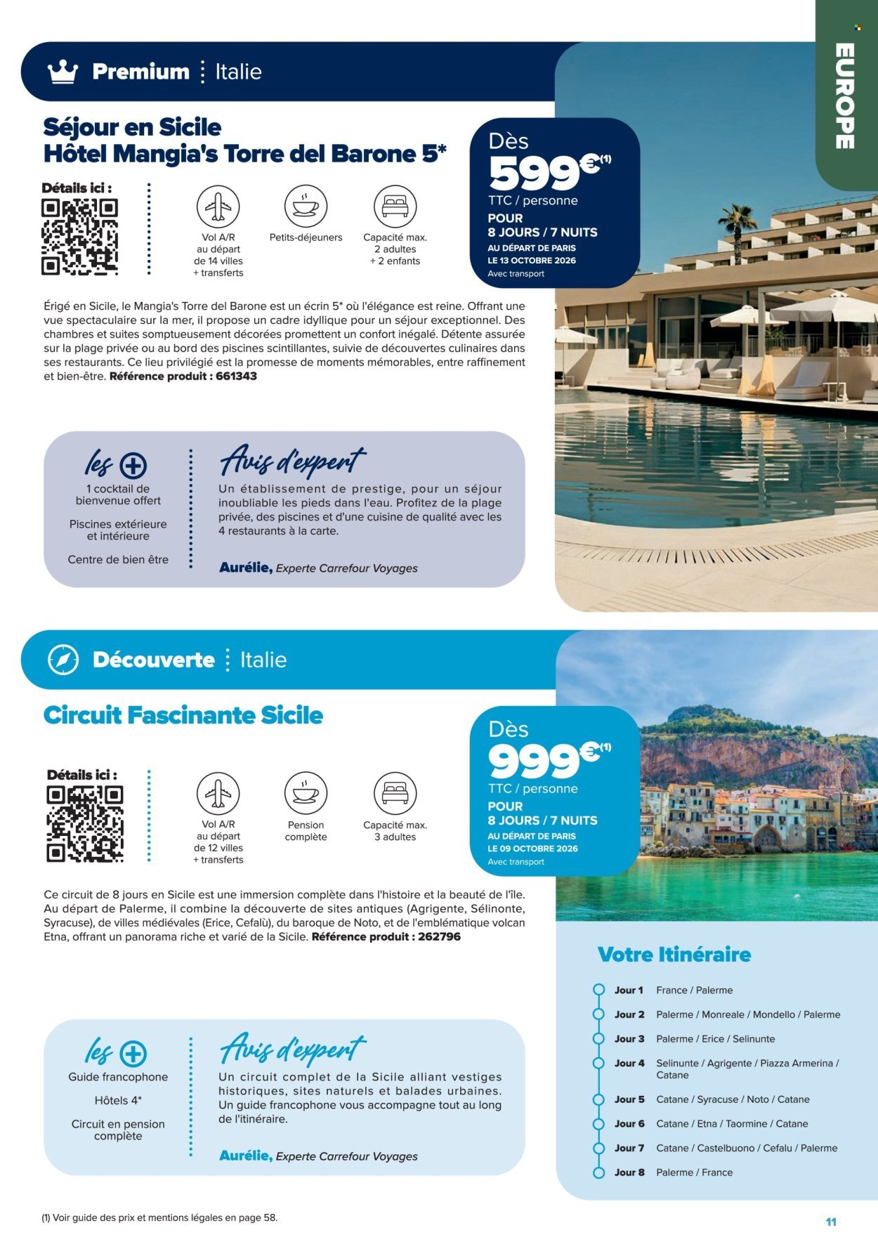 Catalogue CARREFOUR - SÉJOURS & CIRCUITS - LES CRÉATIONS CARREFOUR VOYAGES