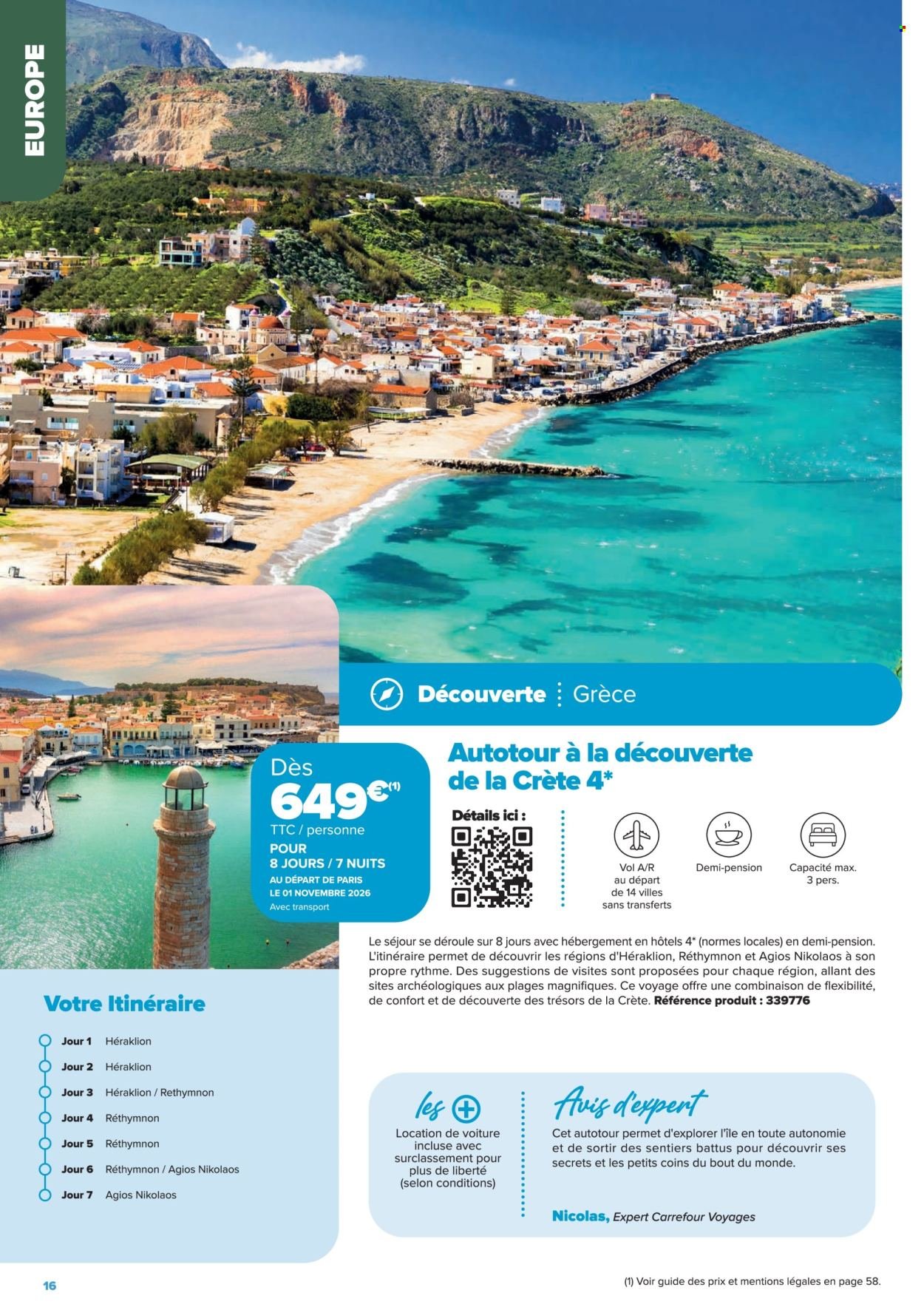 Catalogue CARREFOUR - SÉJOURS & CIRCUITS - LES CRÉATIONS CARREFOUR VOYAGES