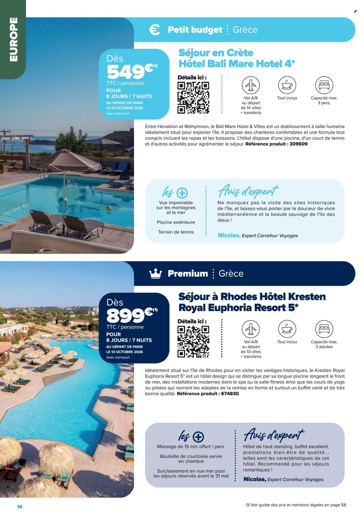 Catalogue CARREFOUR - SÉJOURS & CIRCUITS - LES CRÉATIONS CARREFOUR VOYAGES