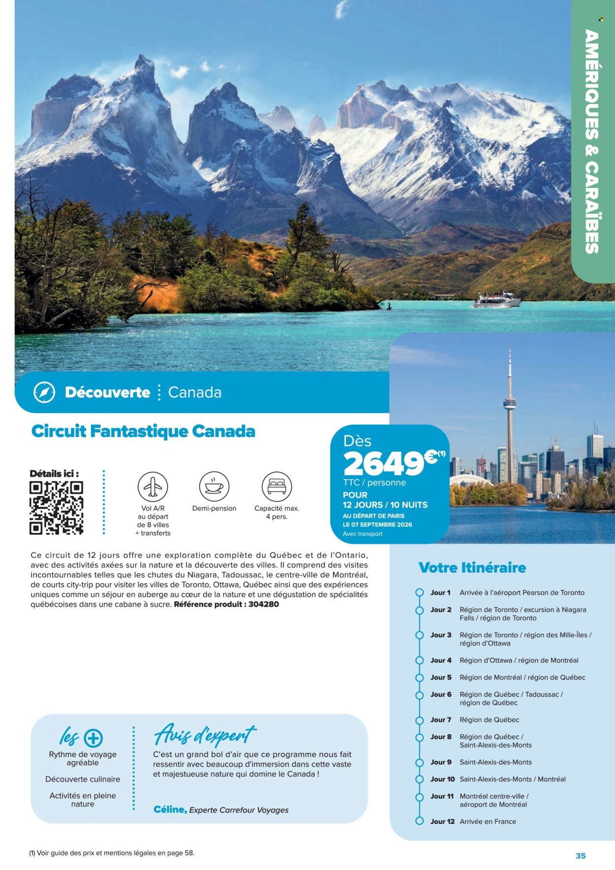 Catalogue CARREFOUR - SÉJOURS & CIRCUITS - LES CRÉATIONS CARREFOUR VOYAGES