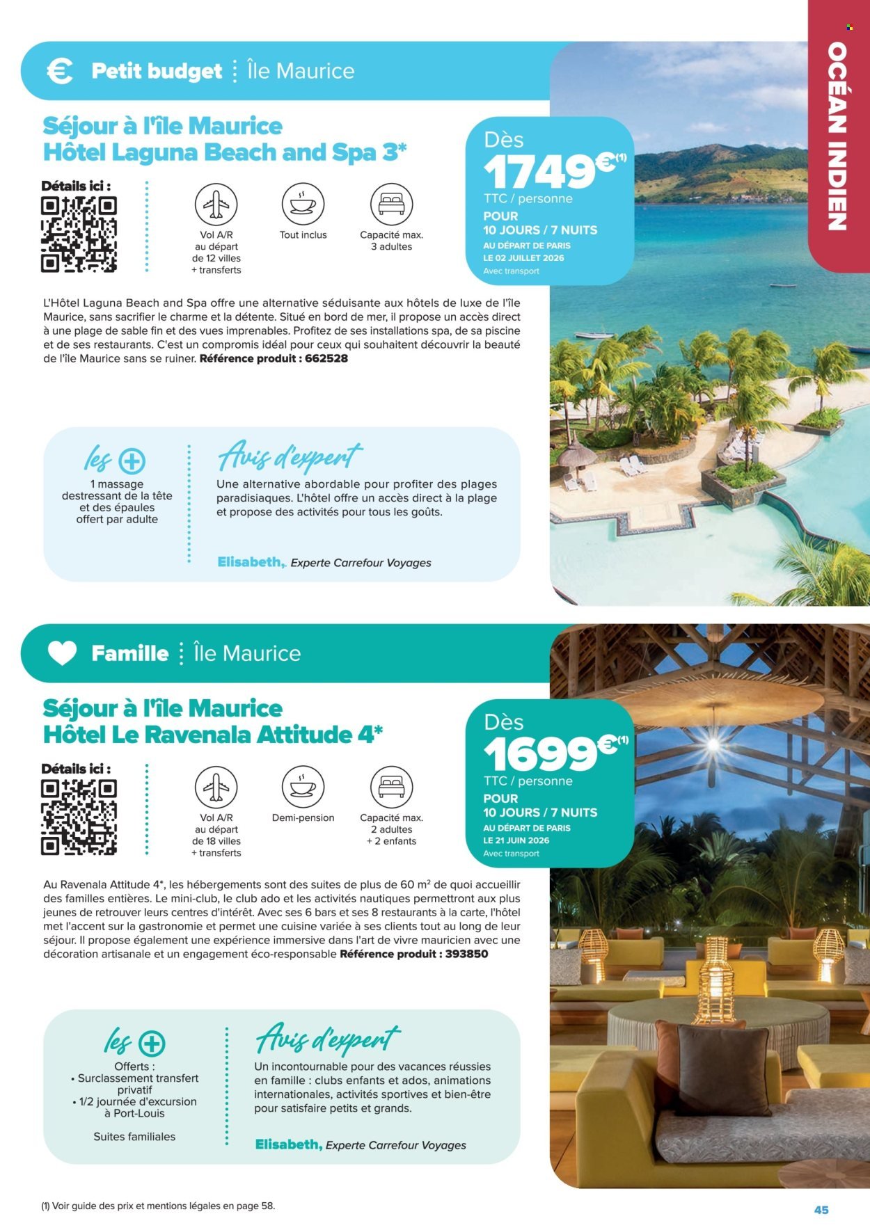 Catalogue CARREFOUR - SÉJOURS & CIRCUITS - LES CRÉATIONS CARREFOUR VOYAGES