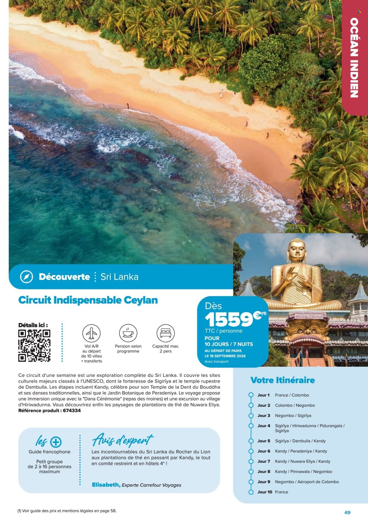 Catalogue CARREFOUR - SÉJOURS & CIRCUITS - LES CRÉATIONS CARREFOUR VOYAGES