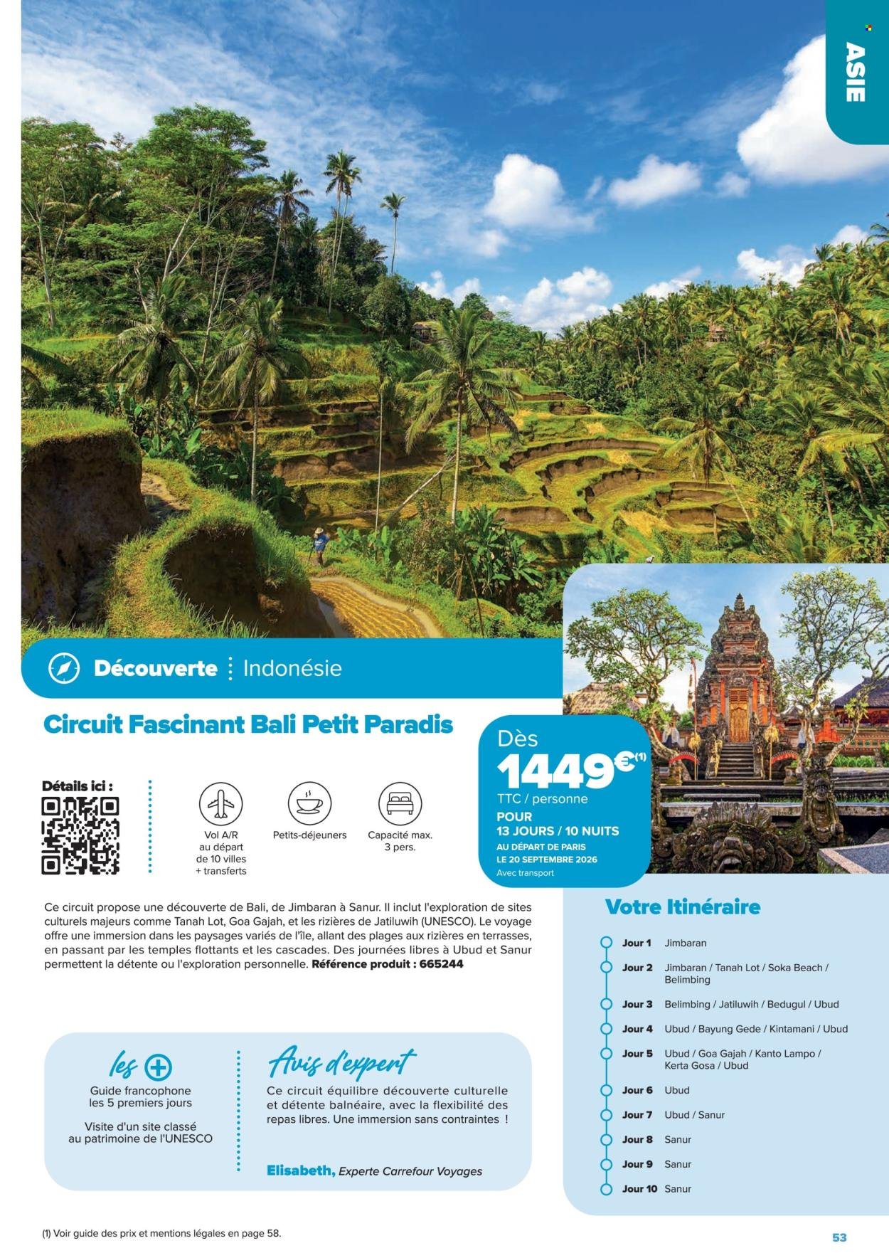 Catalogue CARREFOUR - SÉJOURS & CIRCUITS - LES CRÉATIONS CARREFOUR VOYAGES