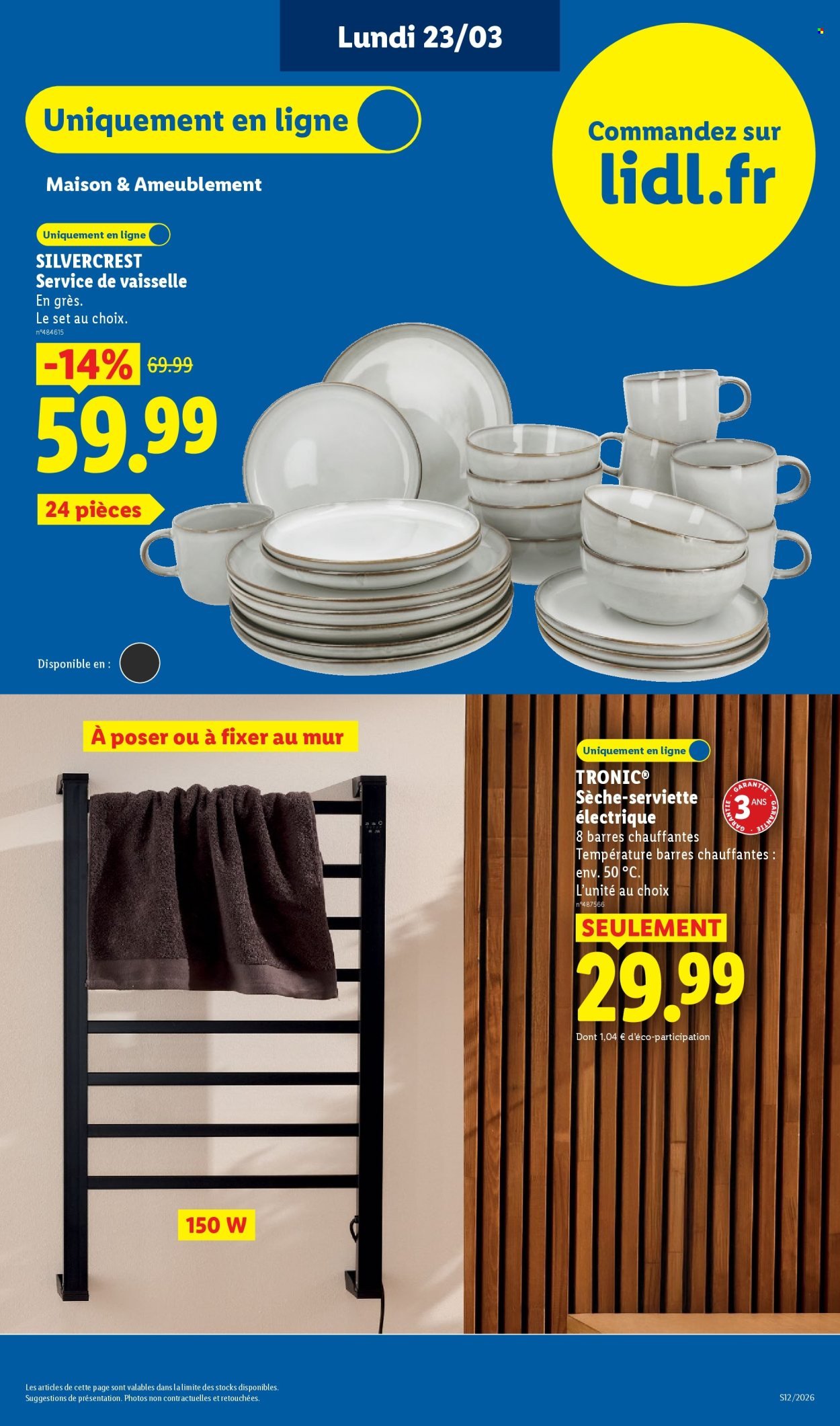 Catalogue LIDL - Les Exclus Web de la semaine
