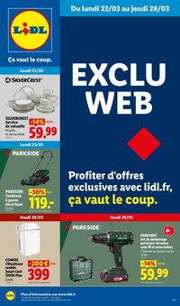 Catalogue LIDL - Les Exclus Web de la semaine