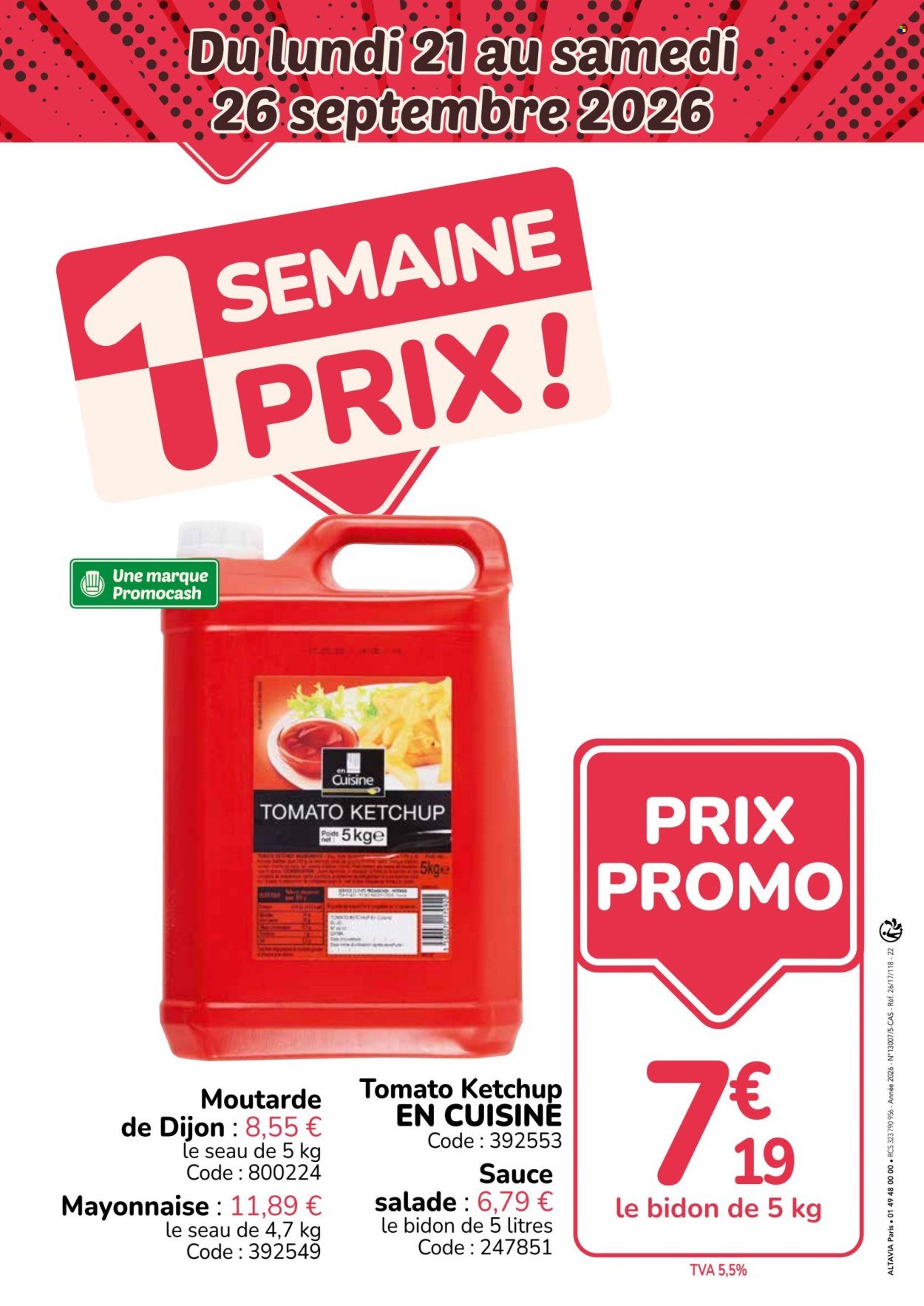 Catalogue PROMOCASH - Du lundi 7 septembre 2026