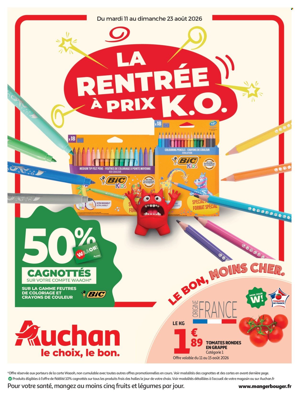 Catalogue AUCHAN - Dès mardi Rentrée prix KO hypers