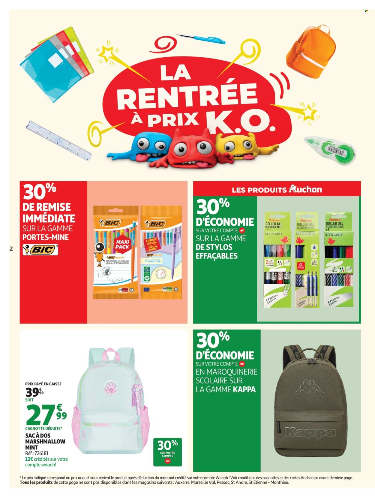 Catalogue AUCHAN - Dès mardi Rentrée prix KO hypers