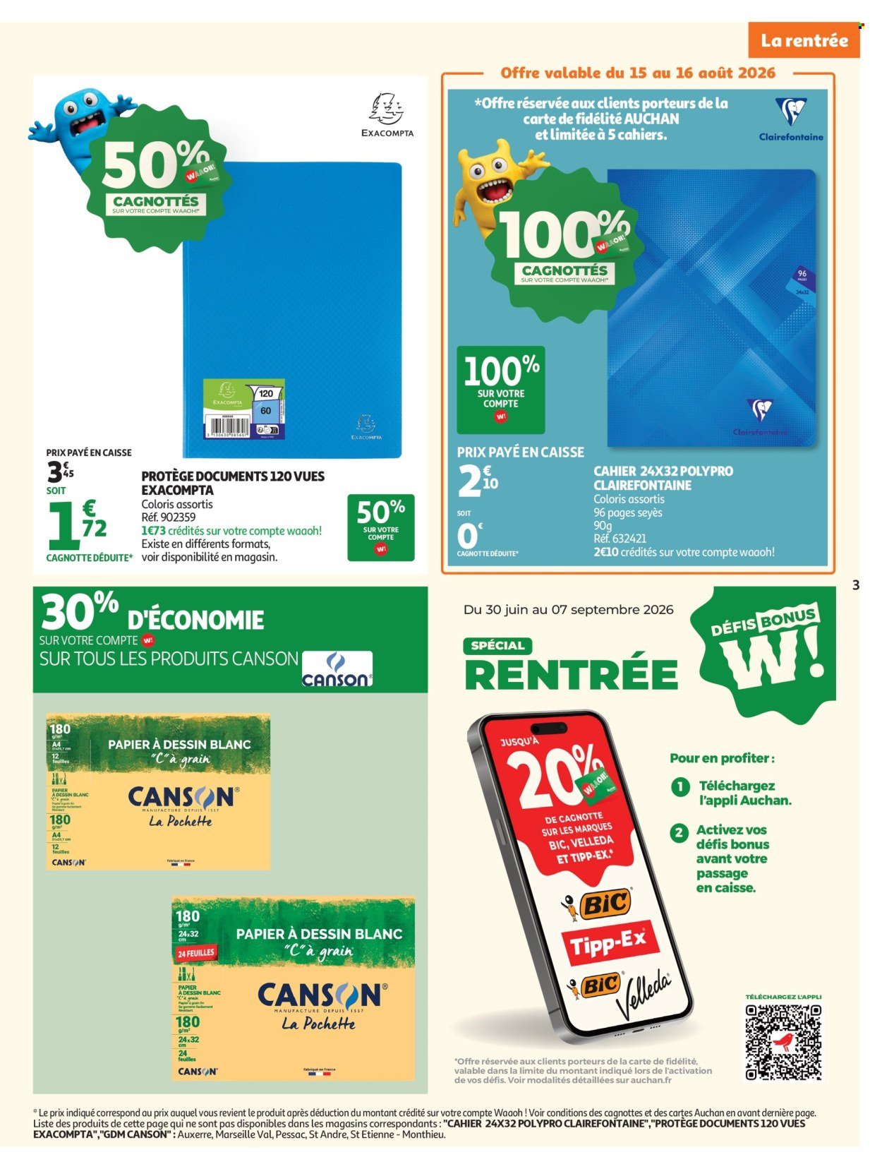 Catalogue AUCHAN - Dès mardi Rentrée prix KO hypers