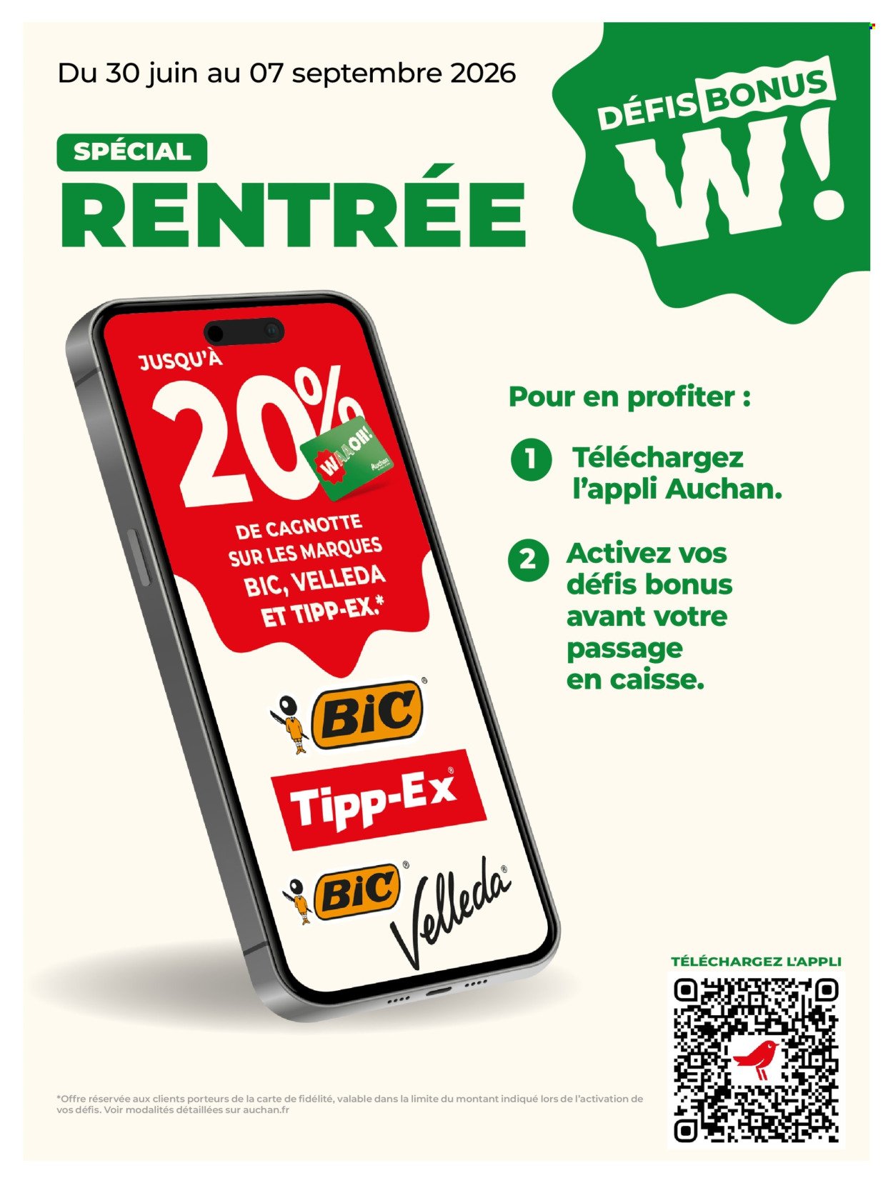 Catalogue AUCHAN - Dès mardi Rentrée prix KO hypers