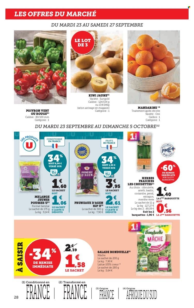 Catalogue SUPER U - Les prix bas de la semaine (2025-09-23 - 2025-10-05)