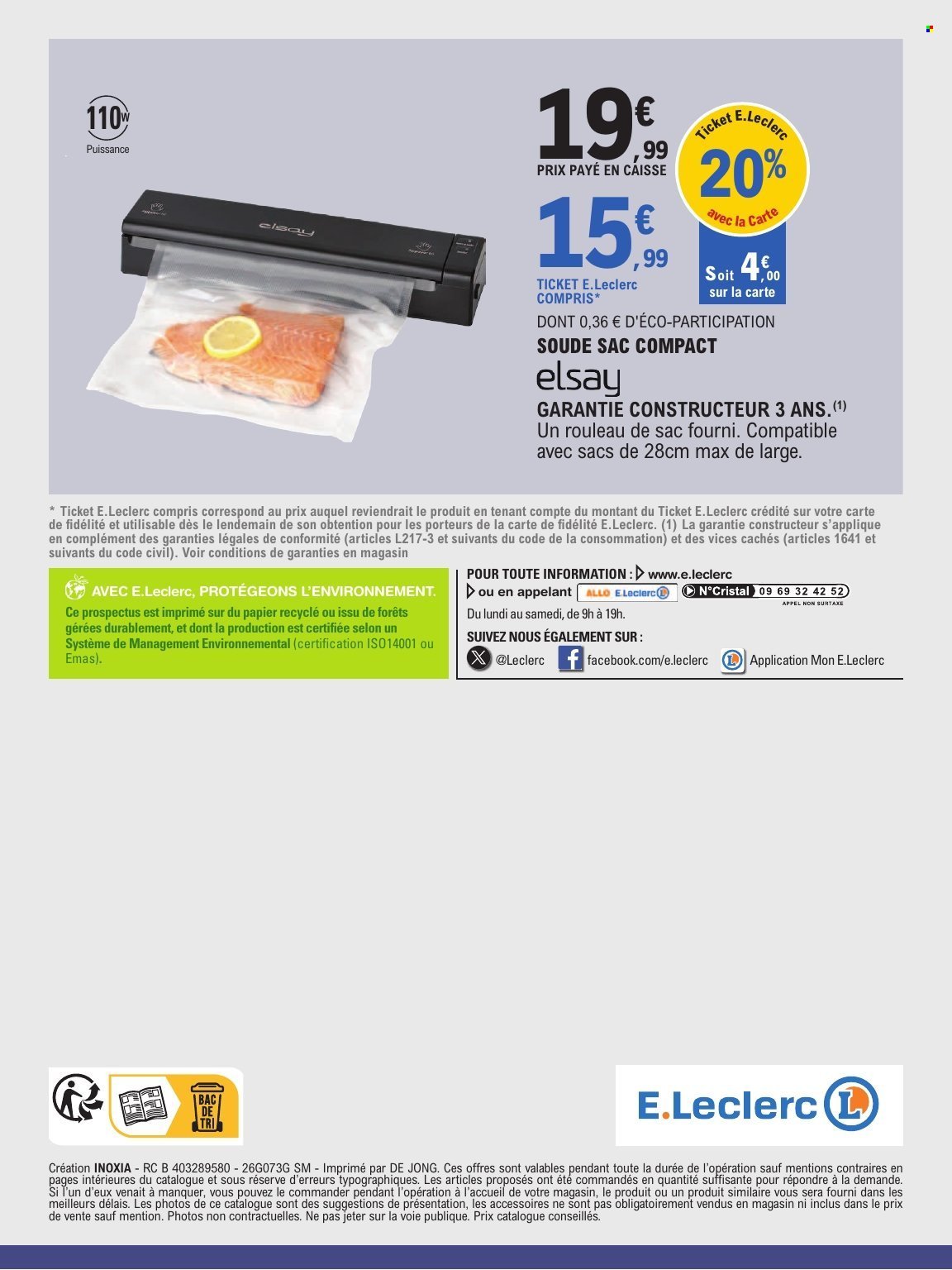 Catalogue E.LECLERC - PETITS PRIX