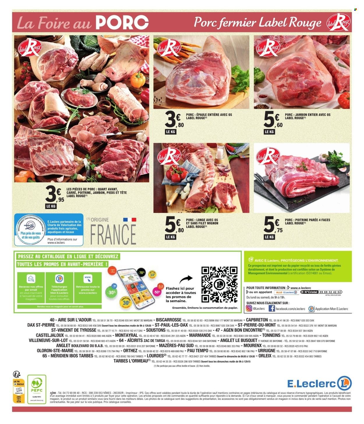 Catalogue E.LECLERC - FOIRE AU PORC