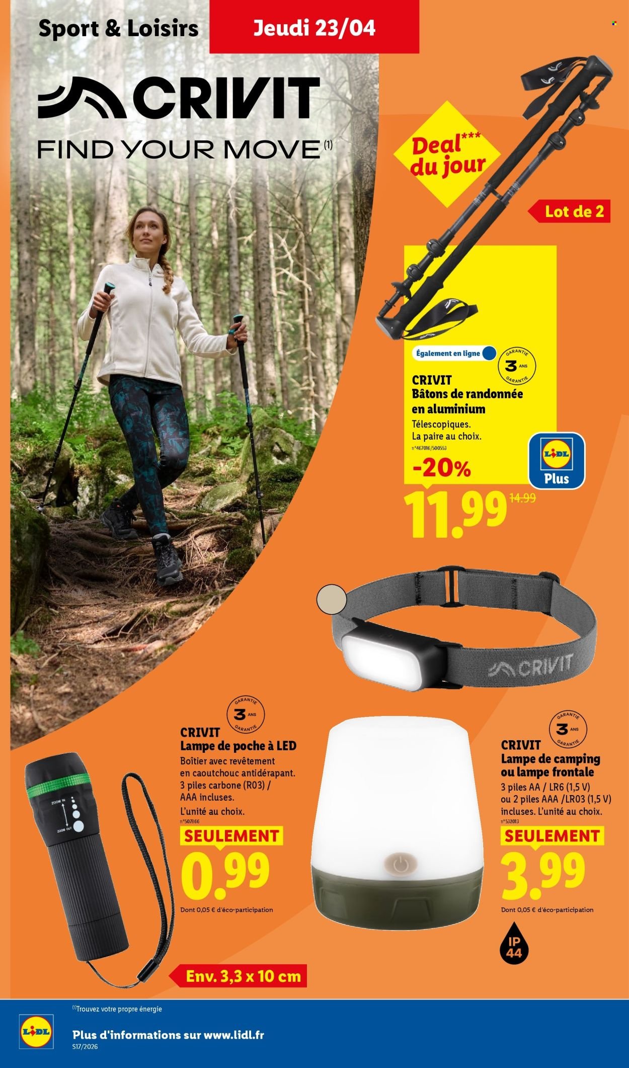 Catalogue LIDL - Les promos de la semaine (2026-04-23 - 2026-04-29)