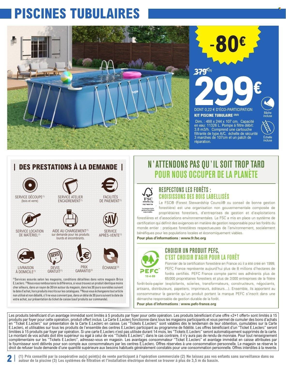 Catalogue E.LECLERC - PISCINES