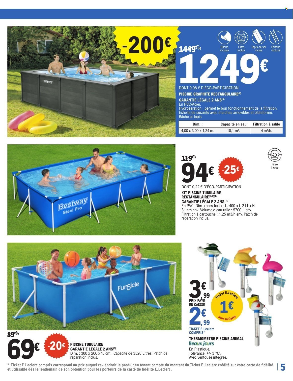 Catalogue E.LECLERC - PISCINES