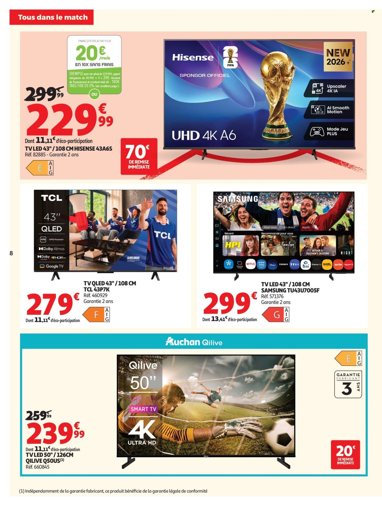 Catalogue AUCHAN - Téléviseurs & high-tech