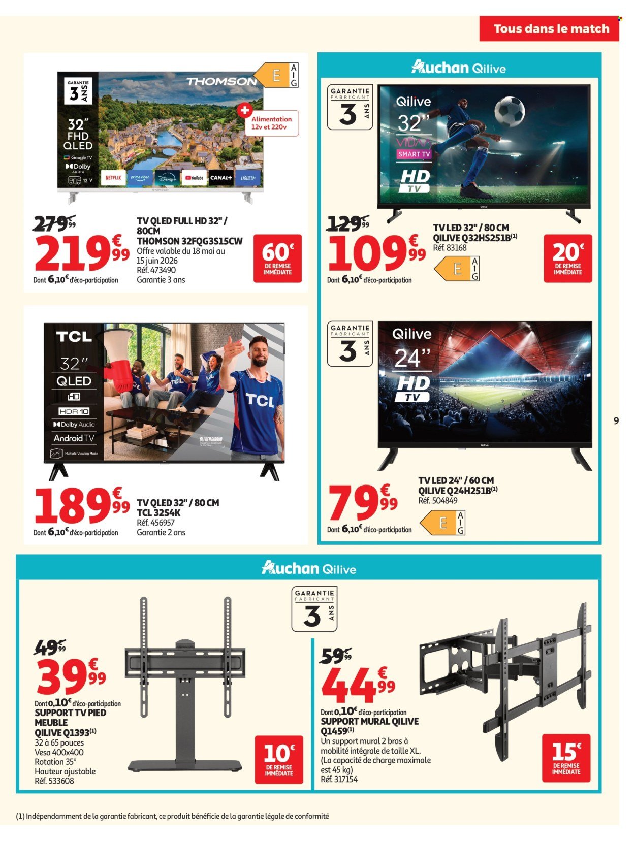 Catalogue AUCHAN - Téléviseurs & high-tech