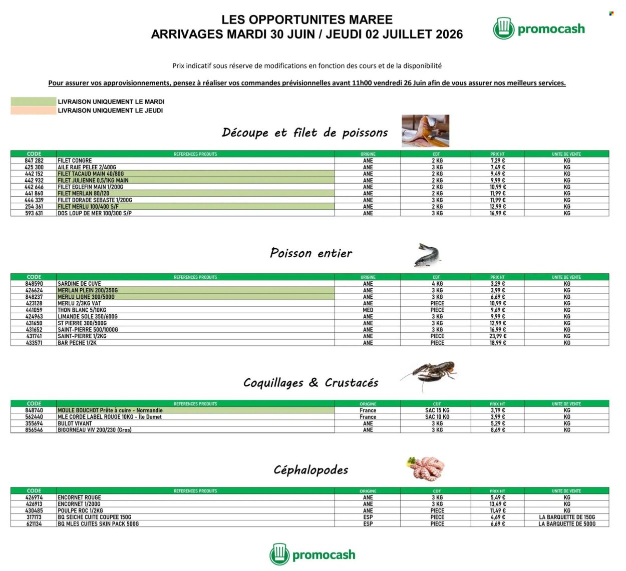 Catalogue PROMOCASH - Offre marée