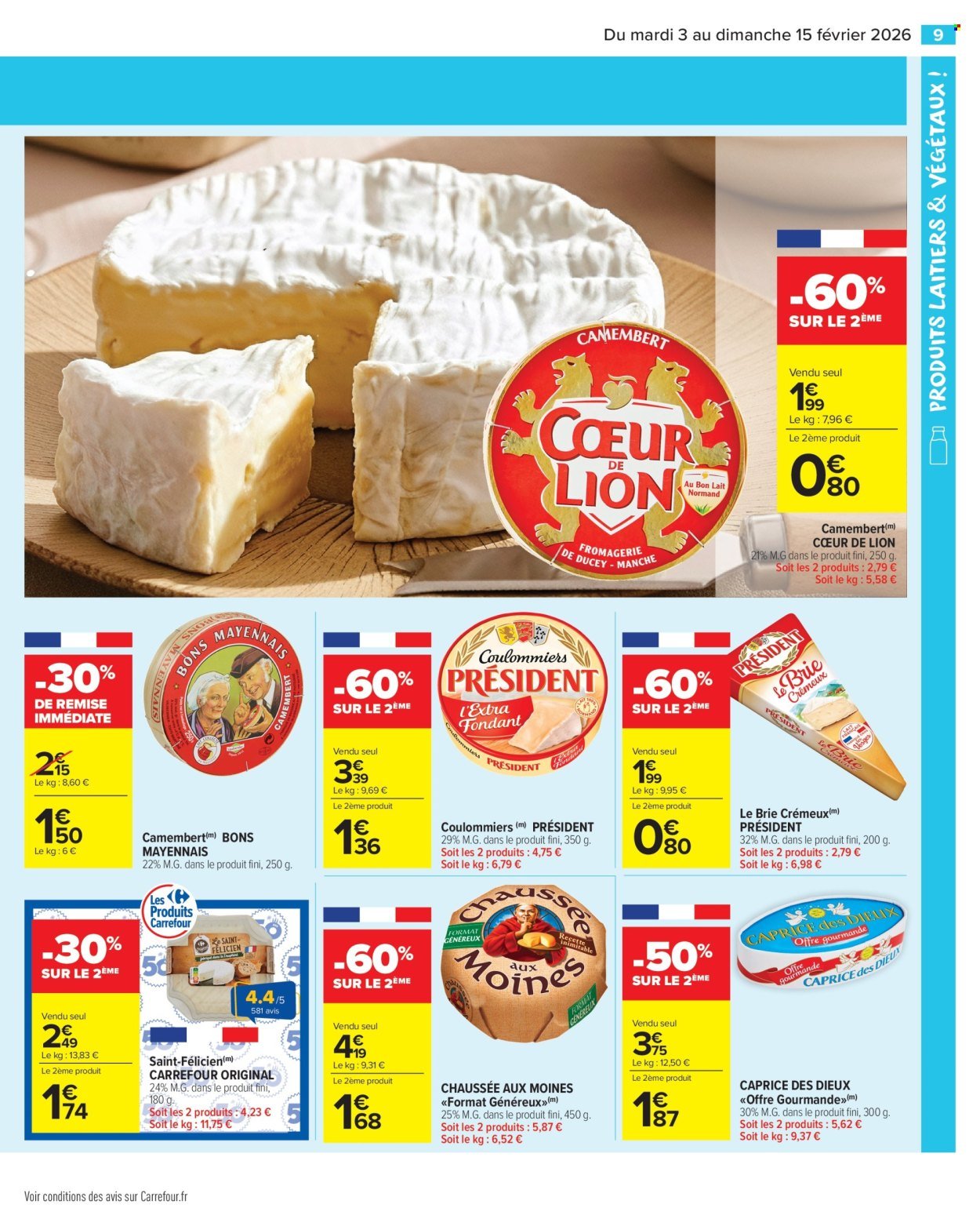 Catalogue CARREFOUR MARKET - LES PRODUITS LAITIERS & VÉGÉTAUX