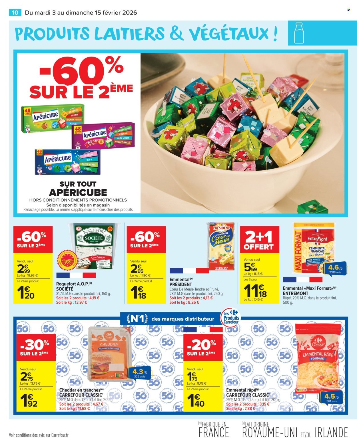 Catalogue CARREFOUR MARKET - LES PRODUITS LAITIERS & VÉGÉTAUX