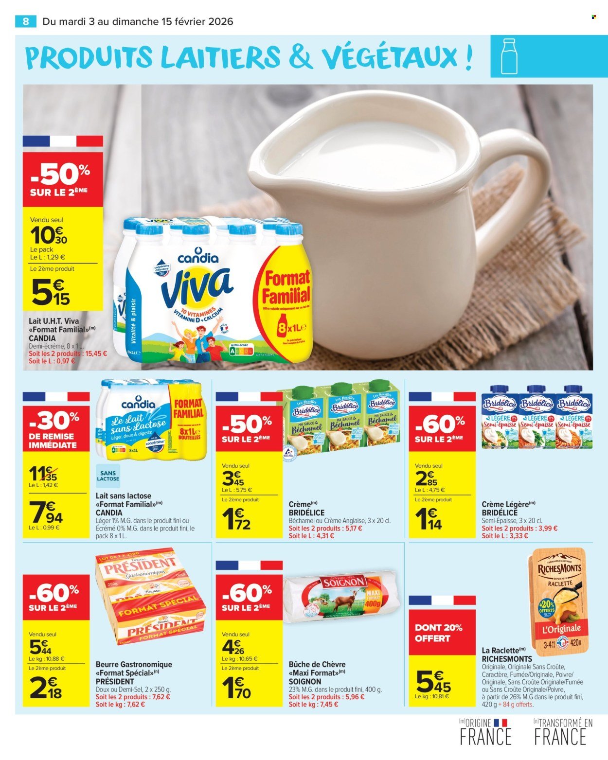 Catalogue CARREFOUR MARKET - LES PRODUITS LAITIERS & VÉGÉTAUX