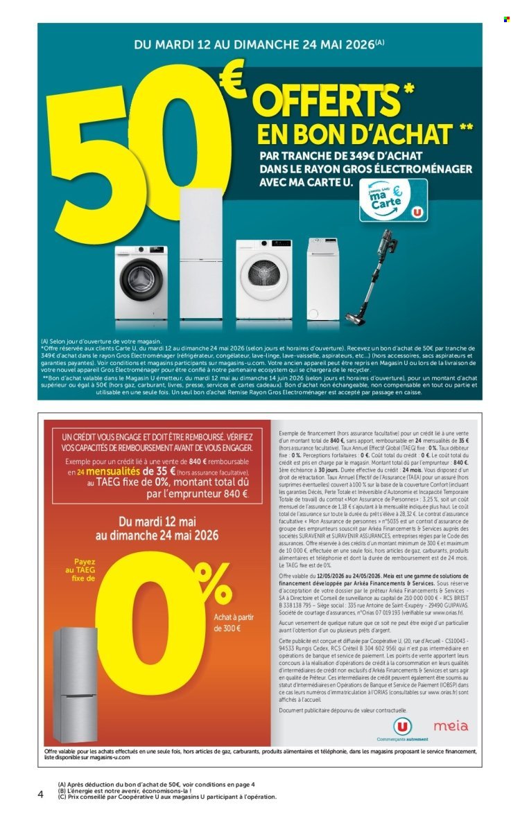 Catalogue SUPER U - Les prix bas de l'électroménager