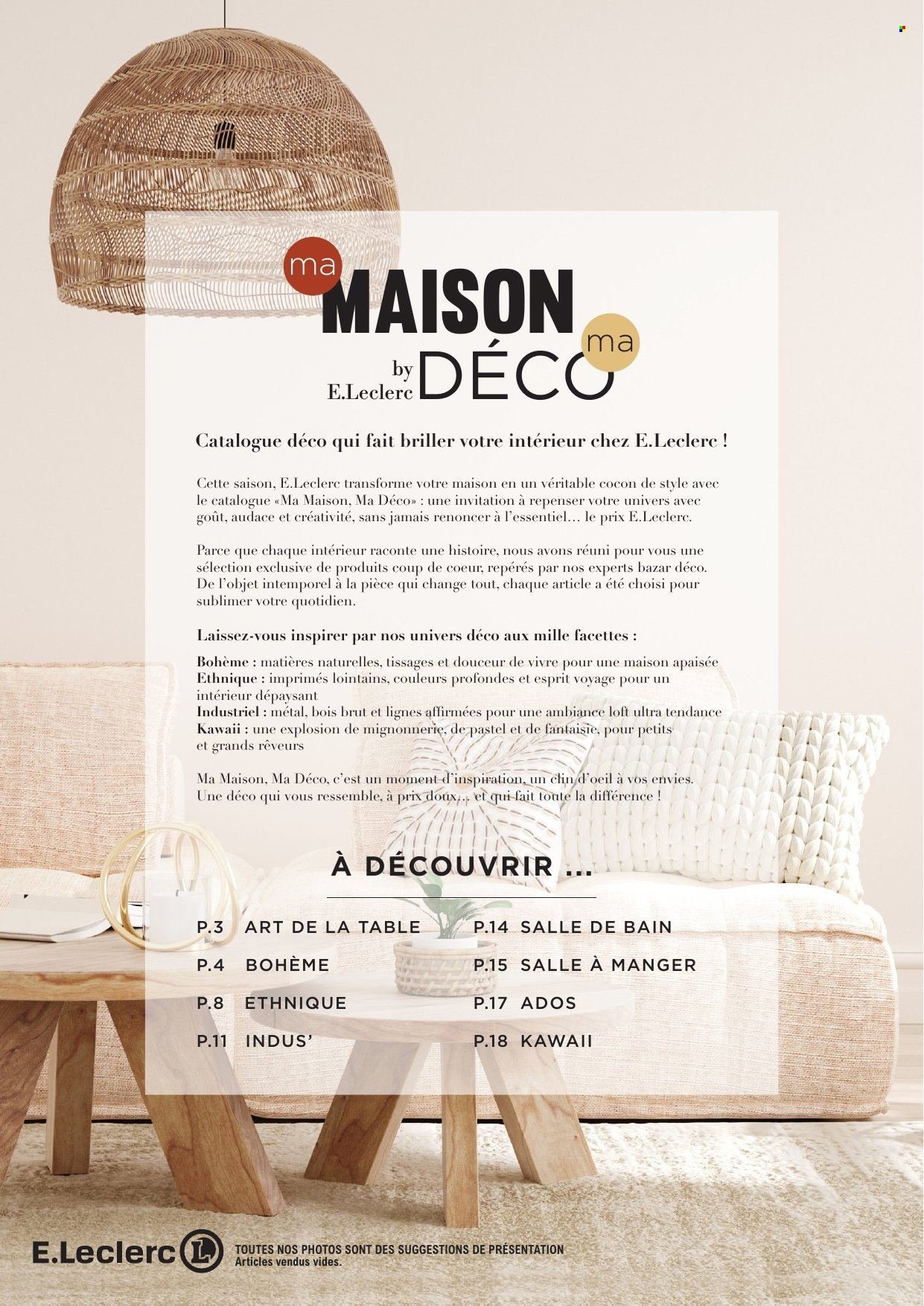 Catalogue E.LECLERC - MA MAISON MA DECO (2025-09-09 - 2025-09-20)