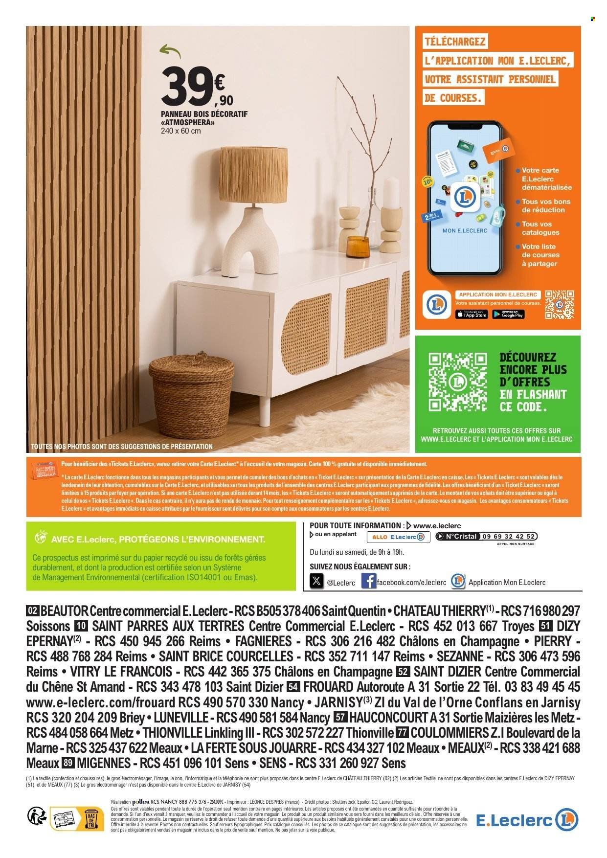 Catalogue E.LECLERC - MA MAISON MA DECO (2025-09-09 - 2025-09-20)