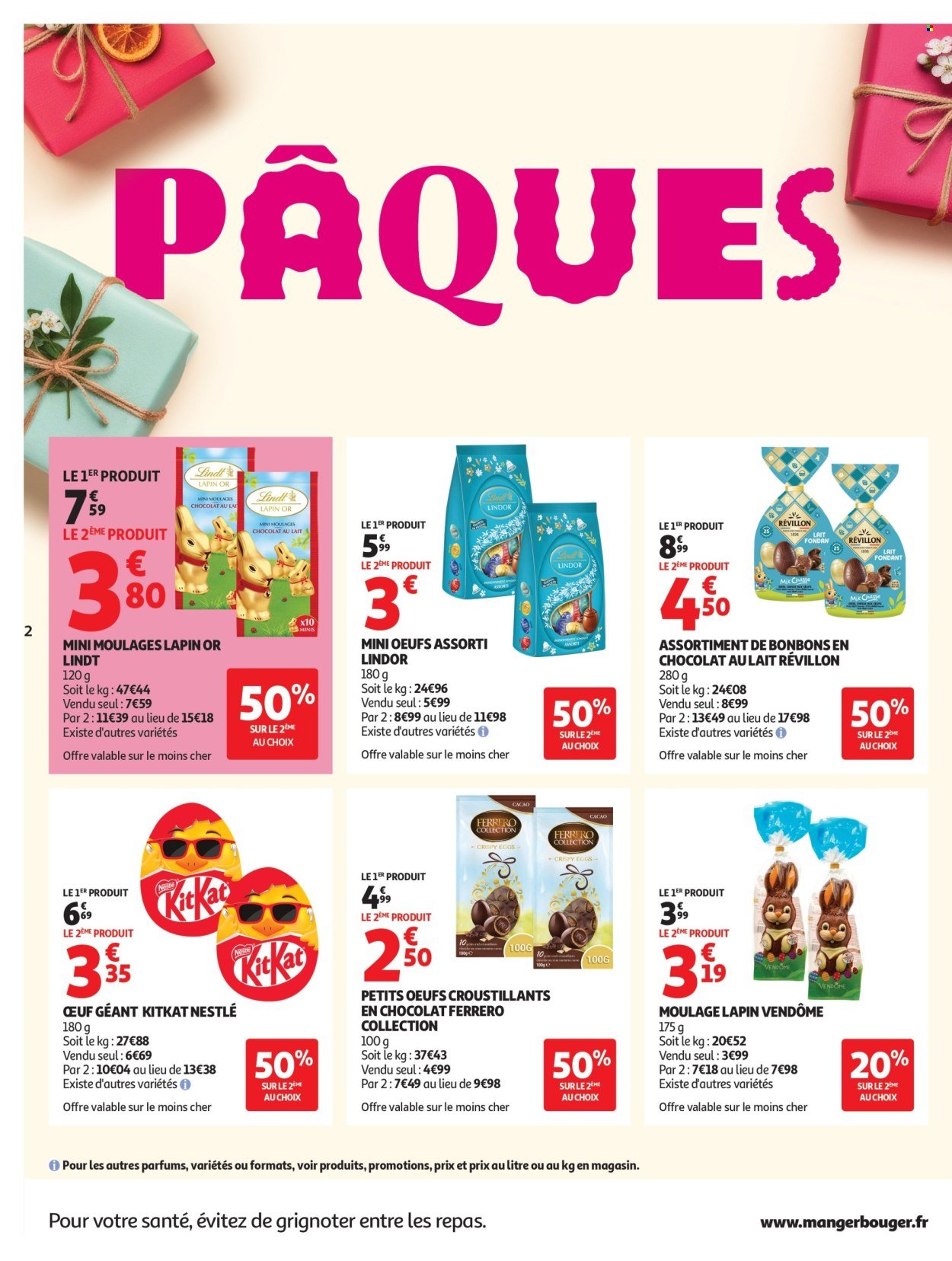 Catalogue AUCHAN - Chocolat Pâques hypers