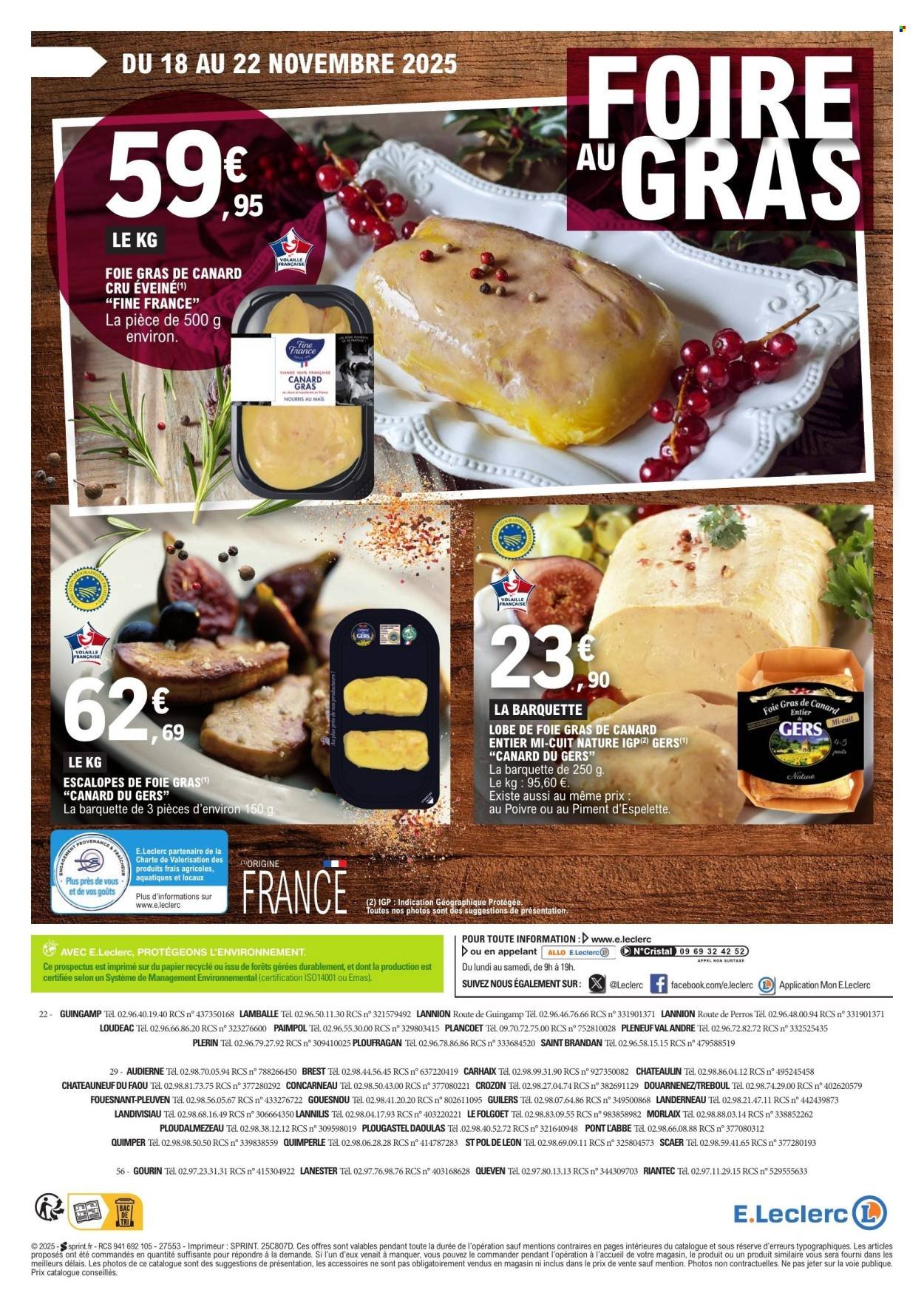 Catalogue E.LECLERC - Foire au gras