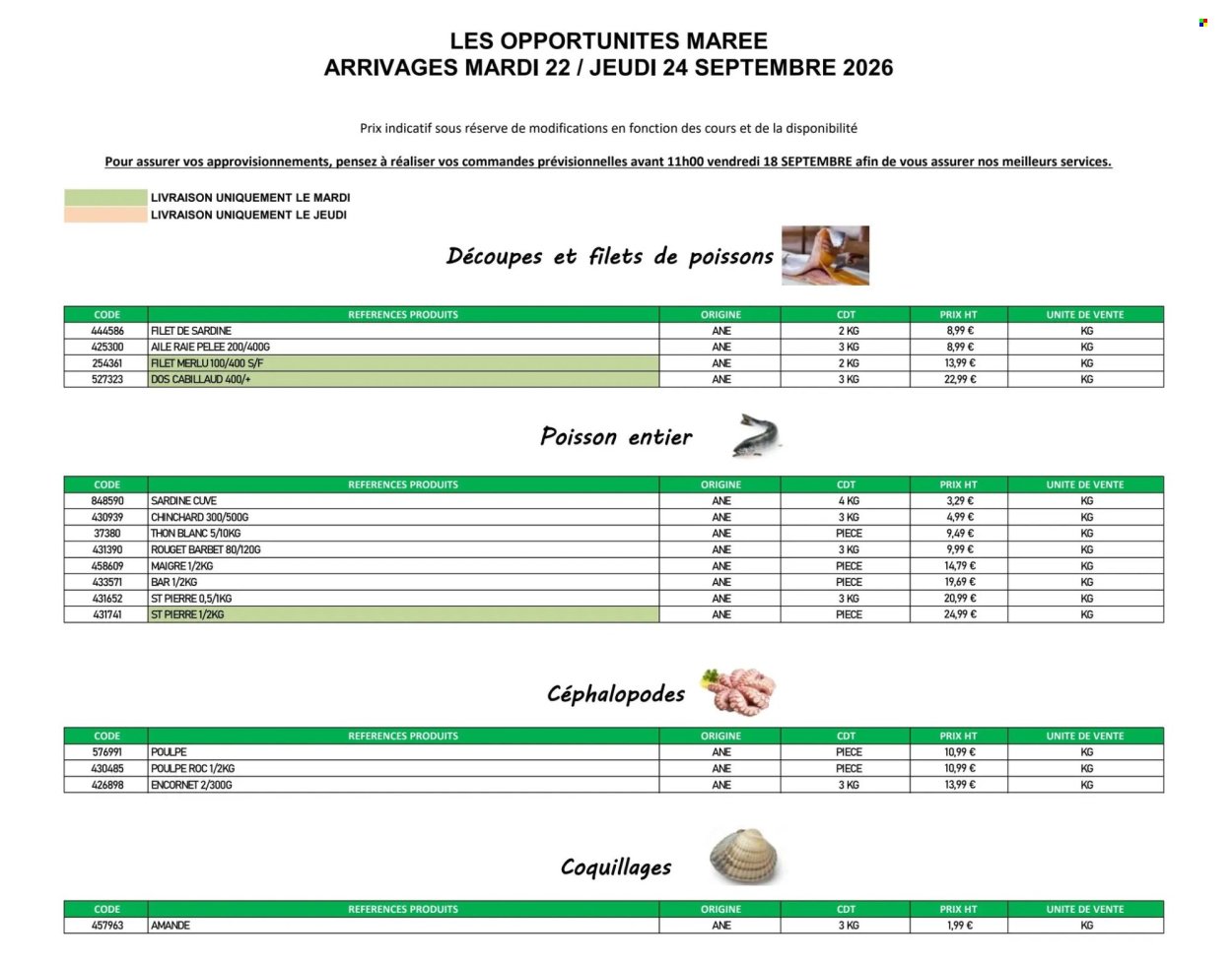Catalogue PROMOCASH - Offre marée