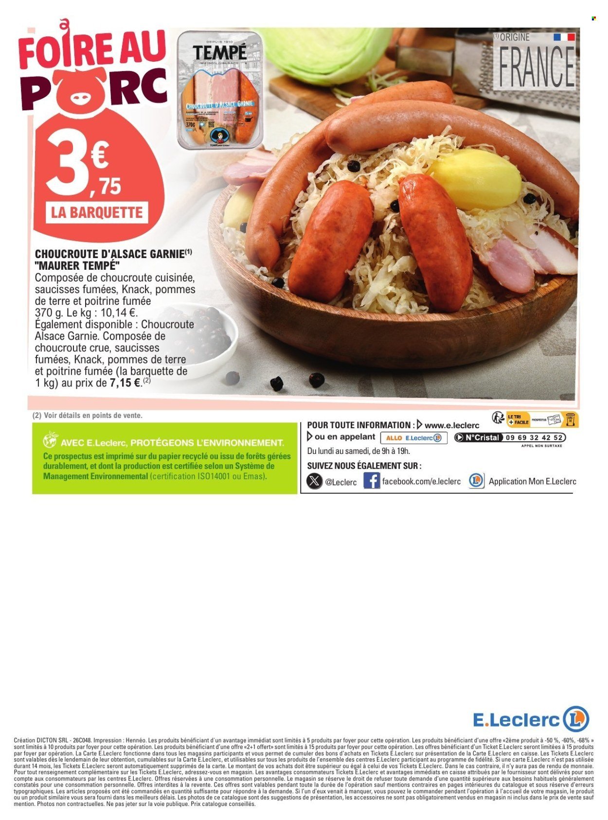 Catalogue E.LECLERC - FOIRE AU PORC
