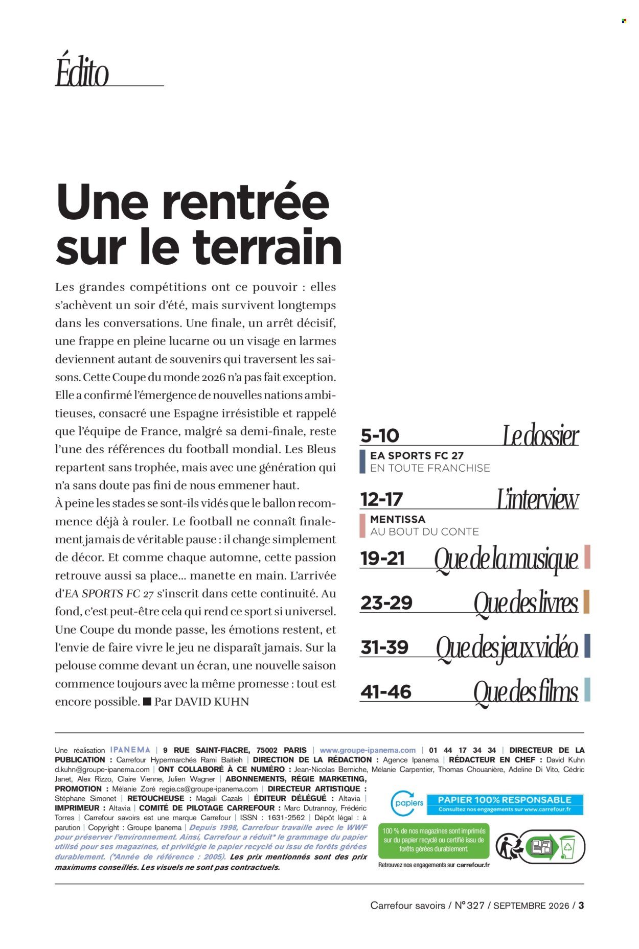 Catalogue CARREFOUR - A CHACUN SA CULTURE