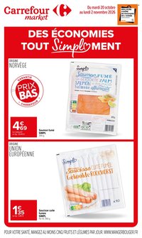 Catalogue CARREFOUR MARKET - DES ECONOMIES TOUT SIMPLEMENT