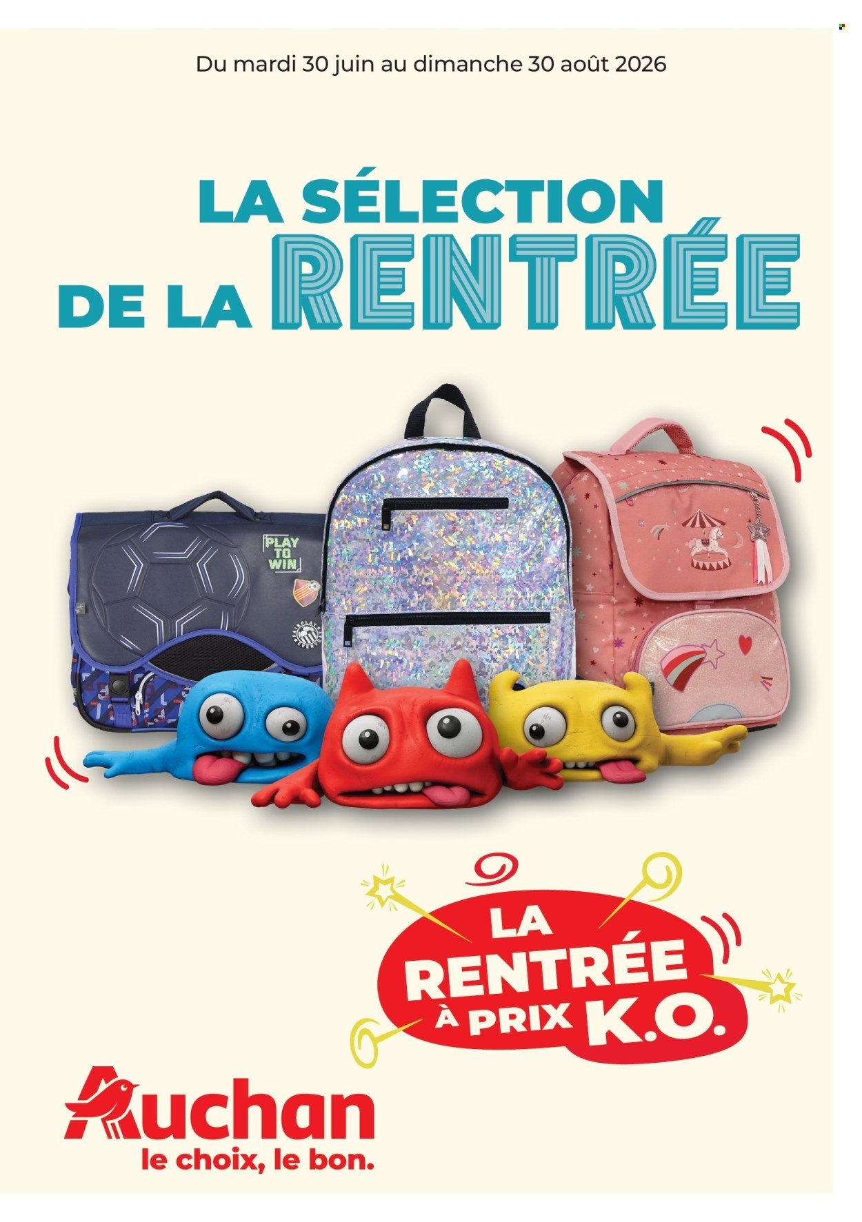 Catalogue AUCHAN - Cartables, rentrée