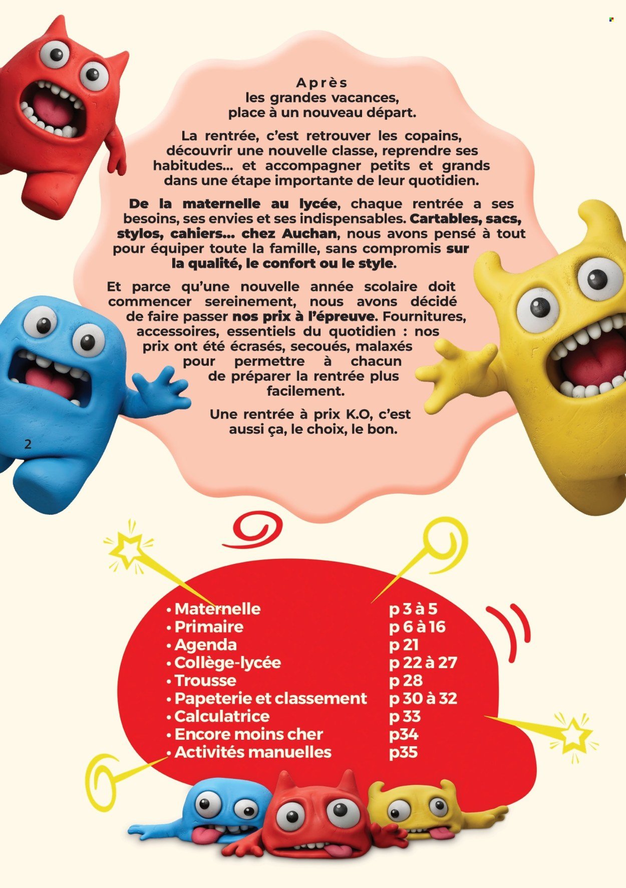 Catalogue AUCHAN - Cartables, rentrée