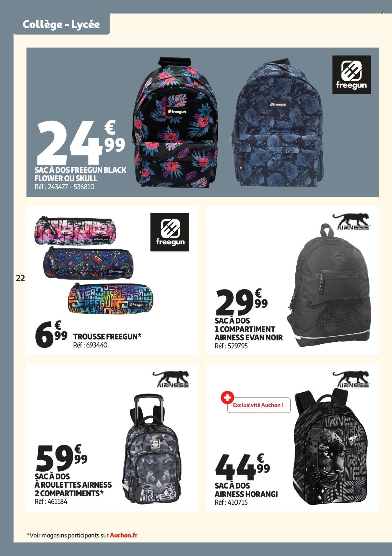 Catalogue AUCHAN - Cartables, rentrée
