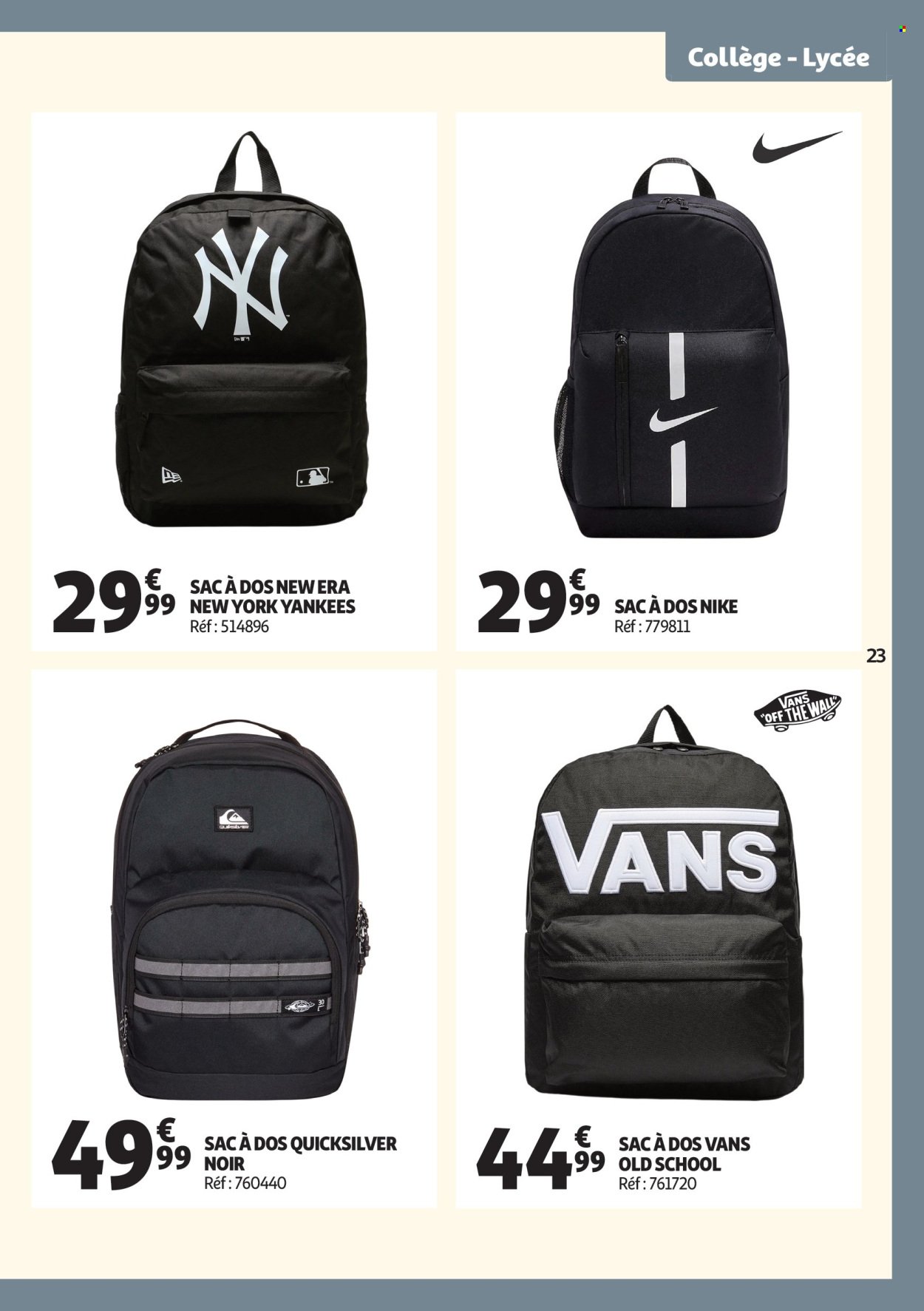 Catalogue AUCHAN - Cartables, rentrée