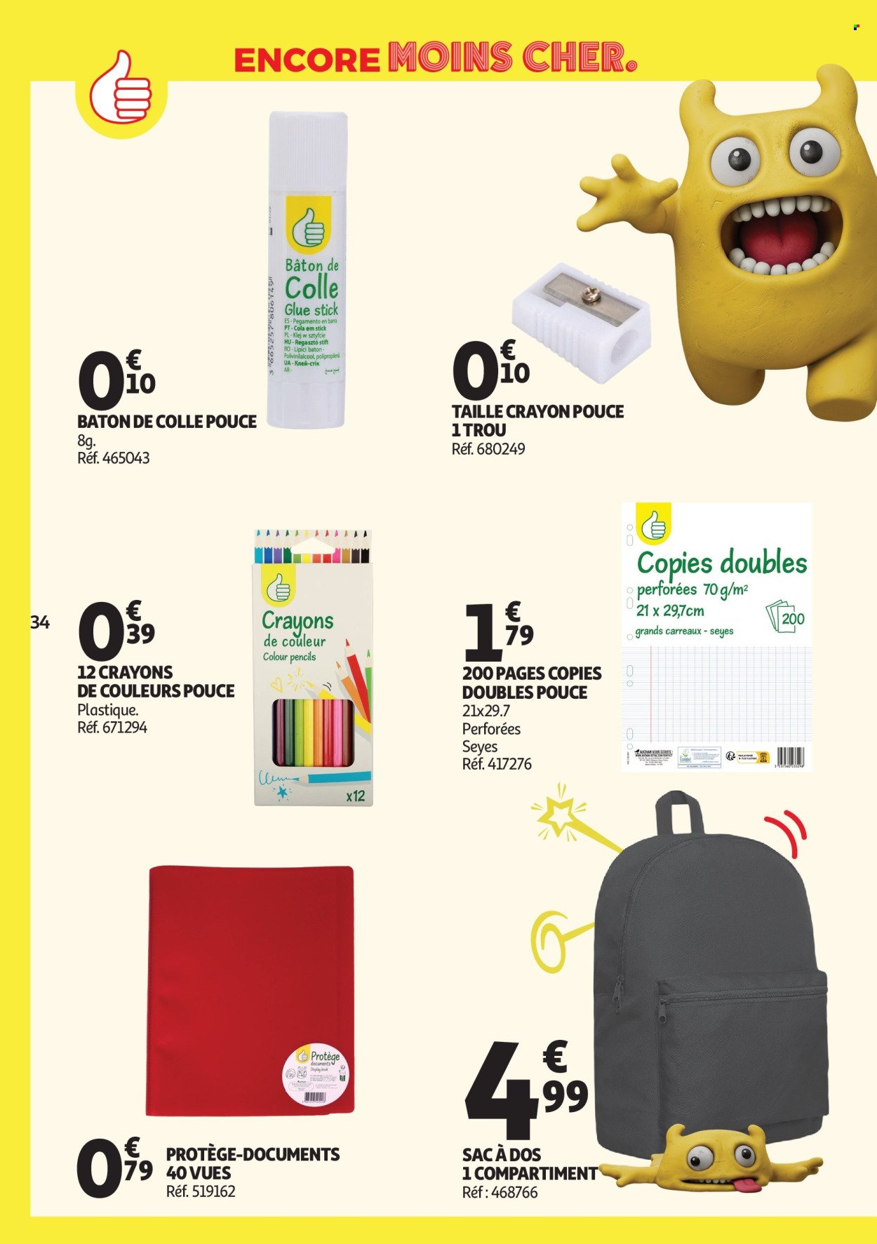 Catalogue AUCHAN - Cartables, rentrée