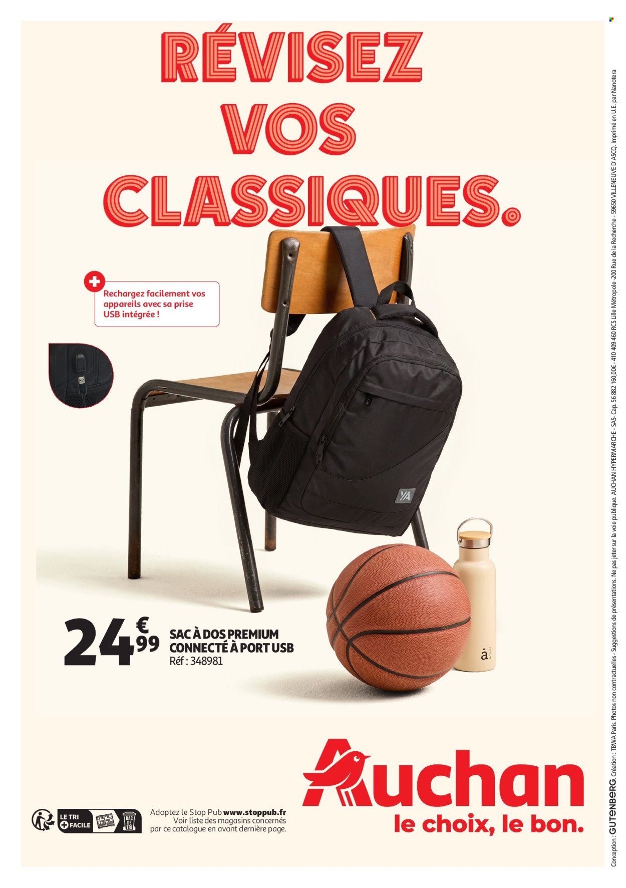 Catalogue AUCHAN - Cartables, rentrée