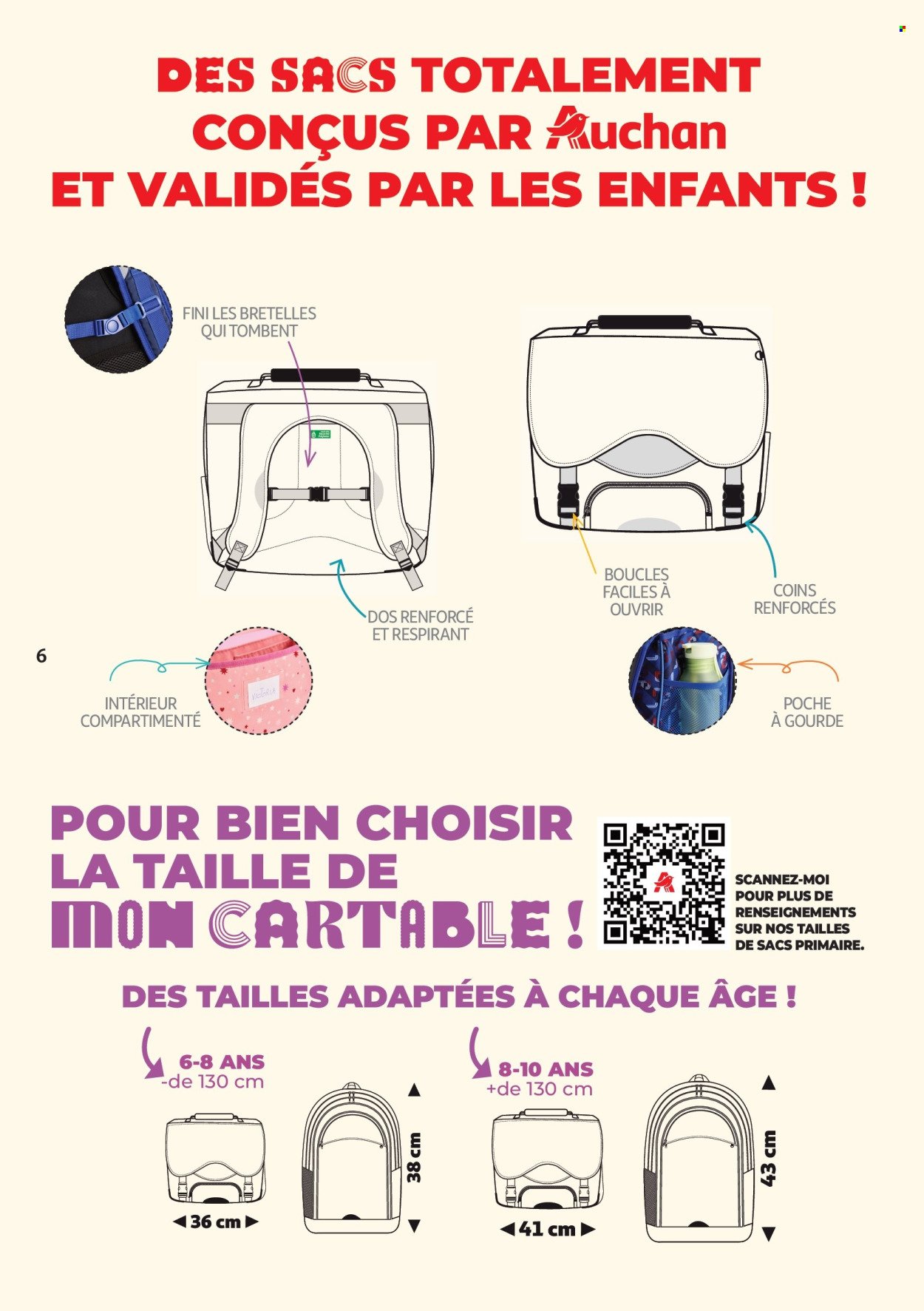 Catalogue AUCHAN - Cartables, rentrée