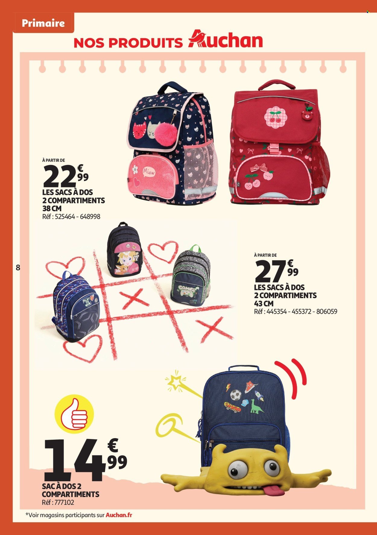Catalogue AUCHAN - Cartables, rentrée