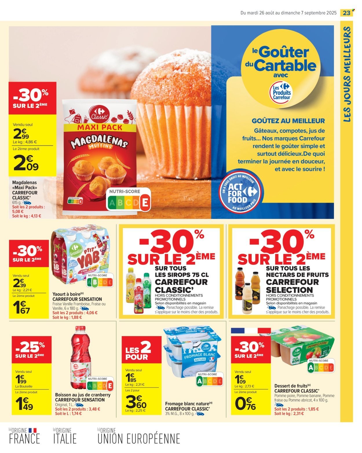 Catalogue CARREFOUR MARKET - LES JOURS MEILLEURS AVEC LES PRODUITS CARREFOUR ! (2025-08-26 - 2025-09-07)