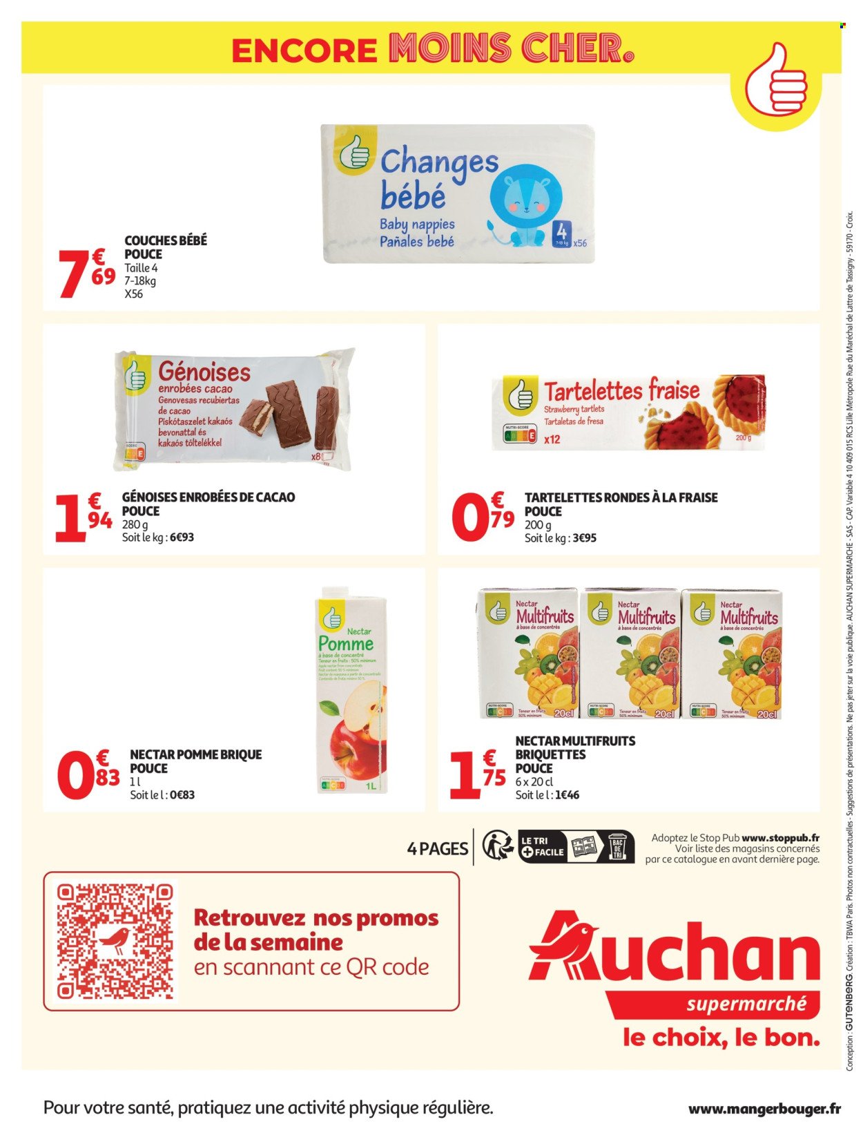 Catalogue AUCHAN - Marque Pouce supers